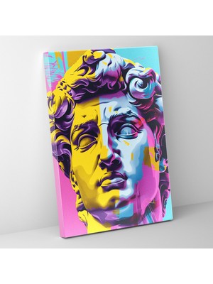 Popcas  Pop Art Yunan Heykeli Kanvas Tablo Klasik Duvar Sanatı