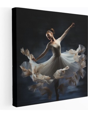 Popcas  Nazik Hareketler Balerin Kanvas Tablo Duvar Sanatı