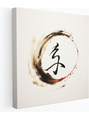 Popcas  Asya Kanvas Tablo Zen Hat Sanatı Duvar Dekoru