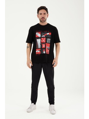Louren W869 Baskılı Oversize T-Shırt