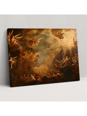 Popcas  Barok Tarzı Kanvas Tablo Duvar Sanatı Dekoratif Tablo