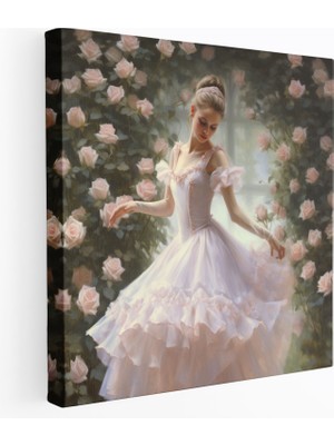 Popcas  Romantik Bale Balerin Kanvas Tablo Ev Dekorasyonu Için Şık Duvar Sanatı