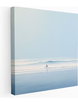 Popcas  Plaj Temalı Huzur Veren Dalgalar Kanvas Tablo Duvar Sanatı