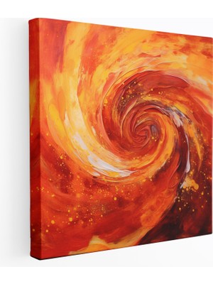 Popcas  Sonbahar Sanatı Soyut Kanvas Tablo Akrilik Boyama Dönen Tonlar