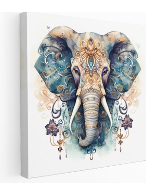 Popcas  Bohem Tarz Fil Suluboya Kanvas Tablo Ev Dekorasyonu Için Duvar Sanatı