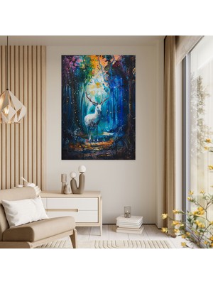 Popcas  Büyülü Orman Fantastik Yaratıklar Kanvas Tablo