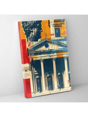 Popcas  Pop Art Klasik Duvar Sanatı Klasizm ile Popart Temalı Kanvas Tablo