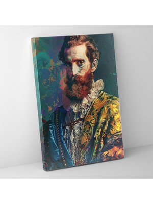 Popcas  Pop Art Asil Adam Rönesans Portresi Kanvas Tablo Klasik ve Modern Tarzda Duvar Dekorasyonu