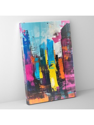 Popcas  Şehir Manzarası Rüya Zamanı Kanvas Tablo