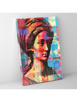 Popcas  Rönesans Kanvas Tablo Klasik ve Popart Temalı Pikselleştirilmiş Dekorasyon