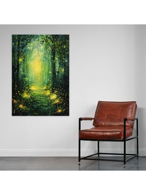 Popcas  Büyülü Orman Ashvin Harrison Kanvas Tablo Peri Işıkları