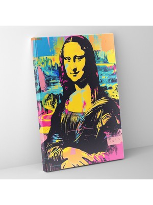 Popcas  Klasik ve Pop Art Tarzında Mona Lisa Kanvas Tablo Duvar Sanatı