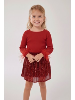 My Kids Wear Kız Çocuk Bayramlık Payet Etekli Takım 12536