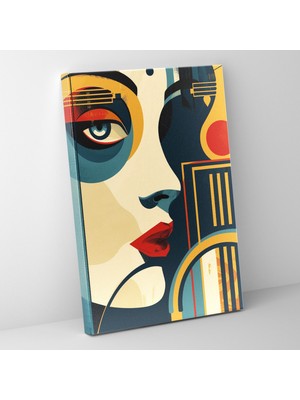 Popcas  Art Deco Pop Art Kanvas Tablo Klasik ve Modern Tasarım Karışık Duvar Sanatı