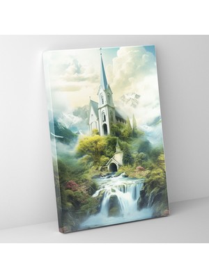 Popcas  Sürreal Kilise Dekoratif Tablo / Duvar Sanatı / Kanvas Duvar Tablosu