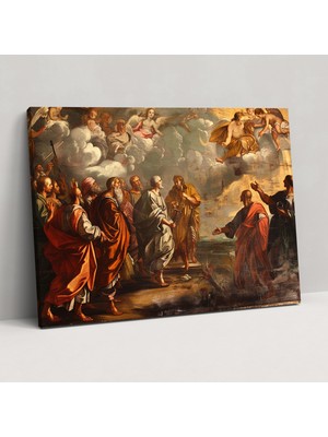 Popcas  Rönesans Dini Figürler Kanvas Tablo Klasik Ev Dekorasyonu