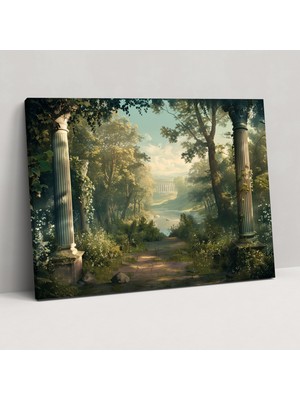 Popcas  Neoklasik Doğa Manzarası Kanvas Tablo Klasik Ev Dekorasyonu
