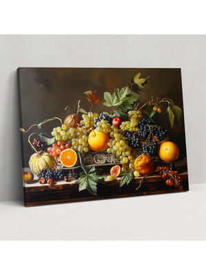 Popcas  Rönesans Natürmort Kanvas Tablo Klasikçilik Duvar Dekorasyonu