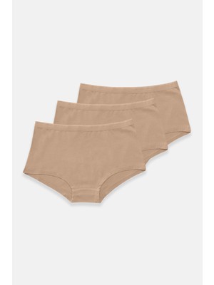 Malabadi Kadın Ten Rengi 3'lü Paket Geniş Kenarlı Iz Yapmayan Modal Külot 3M1906