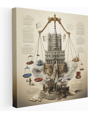 Popcas  Önemli Hukuk Davaları Kanvas Tablo - Hukuk Duvar Dekorasyonu Duvar Sanatı