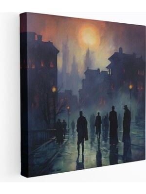 Popcas  Baba Tablo Şehir Manzarası Karanlık Çeteciler