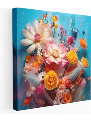 Popcas  Modern Kurutulmuş Çiçek Kanvas Tablo