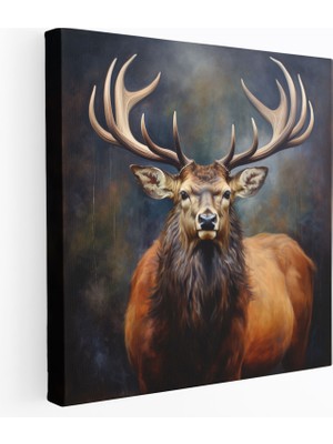 Popcas  Geyik Yakın Çekim Kanvas Tablo Ev Dekorasyonu