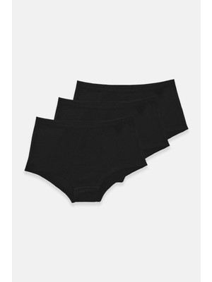 Malabadi Kadın Siyah 3'lü Paket Geniş Kenarlı Iz Yapmayan Modal Külot 3M1906