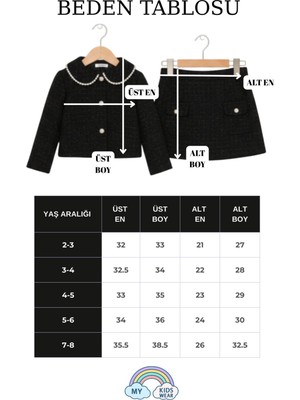 My Kids Wear Kız Çocuk Bayramlık Inci Detaylı Tüvit Takım 12547