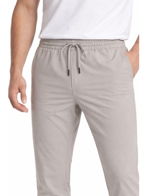 We&Me Erkek Slim Fit Likralı Rahat Kesim Lastikli Bel Bağcıklı Günlük Pantolon – Esnek, Hafif ve Konforlu