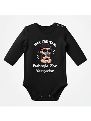 Venüs Dijital Babayla Zor Yarışırlar Bebekli Bebek Body Zıbın