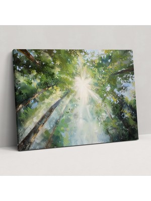 Popcas  Güneşli Orman Kanvas Tablo Claude Monet Dekoratif Tablo / Duvar Sanatı / Kanvas Duvar Tablosu