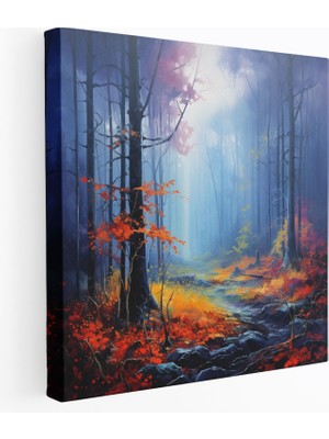 Popcas  Sonbahar Ormanı Huzur Dekoratif Tablo / Duvar Sanatı / Kanvas Duvar Tablosu