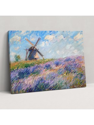 Popcas  Lavanta Tarlası Kanvas Tablo Claude Monet Duvar Sanatı