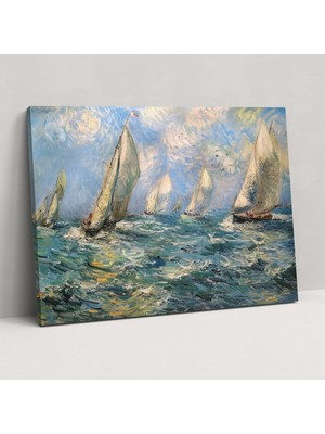 Popcas  Claude Monet Deniz Manzarası Kanvas Tablo Decoratif Tablo / Duvar Sanatı