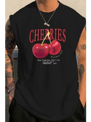 Tarz Cool Erkek Oversize Bisiklet Yaka Baskılı T-Shirt