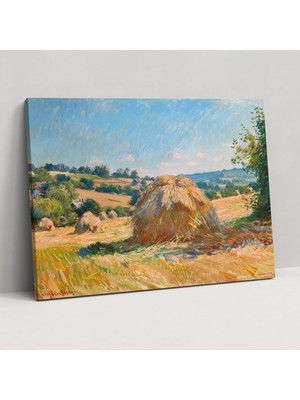 Popcas  Güneş Işığında Samanlık Claude Monet Kanvas Tablo
