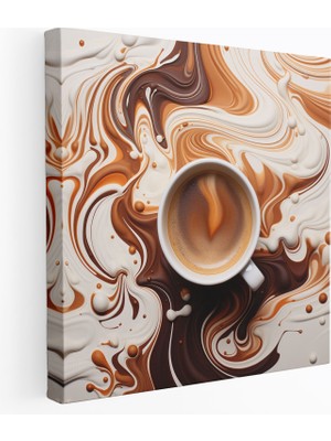 Popcas  Kahve Hareketli Desenler Kanvas Tablo Duvar Sanatı