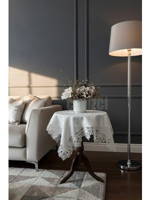 Çt Çeyizci Tekstil Fransız Dantelli Keten Fiskos, Gardenya Kumaş Fiskos 100X100CM