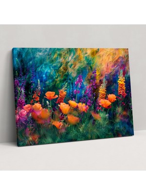 Popcas  Çiçek Bahçesi Kanvas Tablo Claude Monet Duvar Dekorasyonu