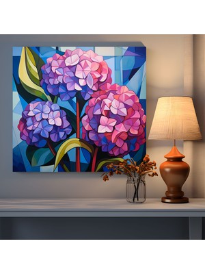 Popcas  Hydrangea Desenli Duvar Sanatı - Kanvas Tablo