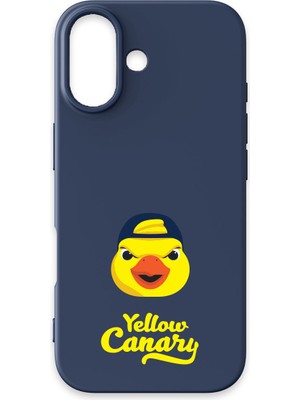 iPhone 17 Uyumlu Fenerbahçe Yellow Canary Lacivert Silikon Lisanslı Telefon Kılıfı