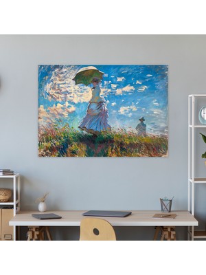 Popcas  Güneşli Kadın Kanvas Tablo Monet Koleksiyonu Duvar Sanatı