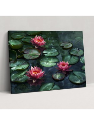 Popcas  Claude Monet Nilüferler Kanvas Tablo Sanat Temalı Dekoratif Tablo