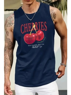 Tarz Cool Erkek Oversize Bisiklet Yaka Baskılı T-Shirt