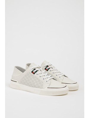 Faruk Balkanas Londo Model Ithal Taban Kombinasyonlu Deri Sneaker Ayakkabı