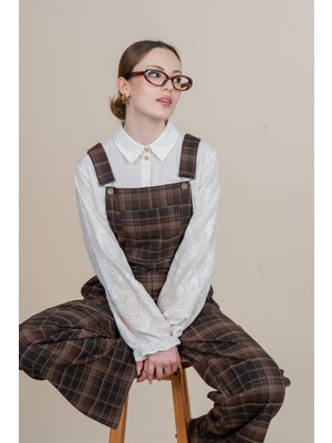 MissVina Beatriz Askılı Ekose Desen Tulum 50363