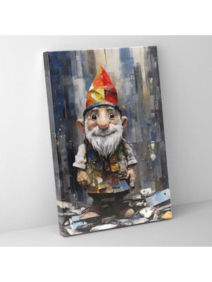 Popcas  Dinamik Şehir Manzarası Kanvas Tablo Gnome Kolajı