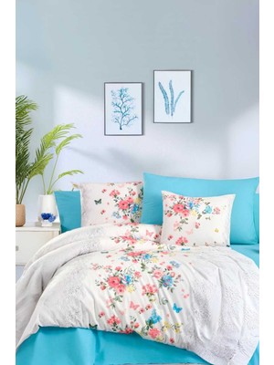Mira Home Çift Kişilik Ranforce Nevresim Takımı %100 Pamuklu Butterfly