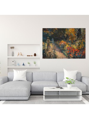Popcas  Claude Monet Bahçesi Kanvas Tablo Duvar Sanatı